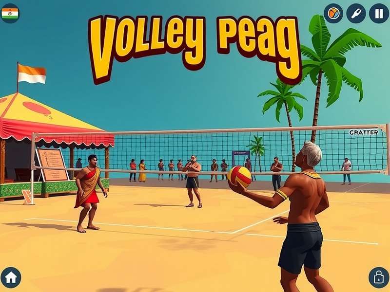 Volley Peak Pioneers gameplay screenshot showing volleyball action